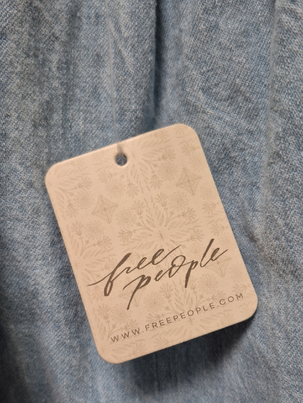 NWT Free People Lt. Blue Denim Summer Maxi Dress Retail $168 Sz Small - Picture 3 of 8